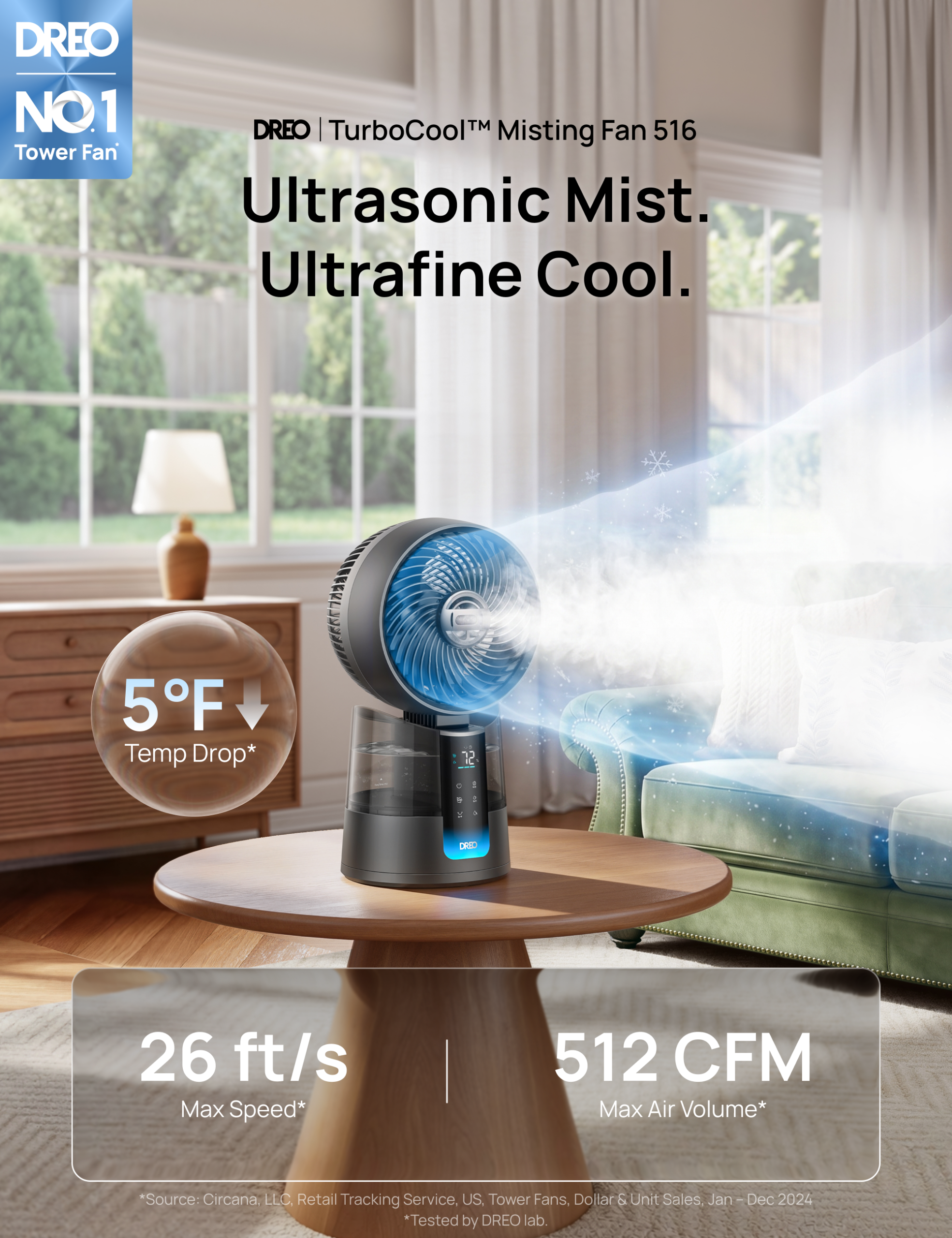 TurboCool™ Misting Fan 516 - Image 3