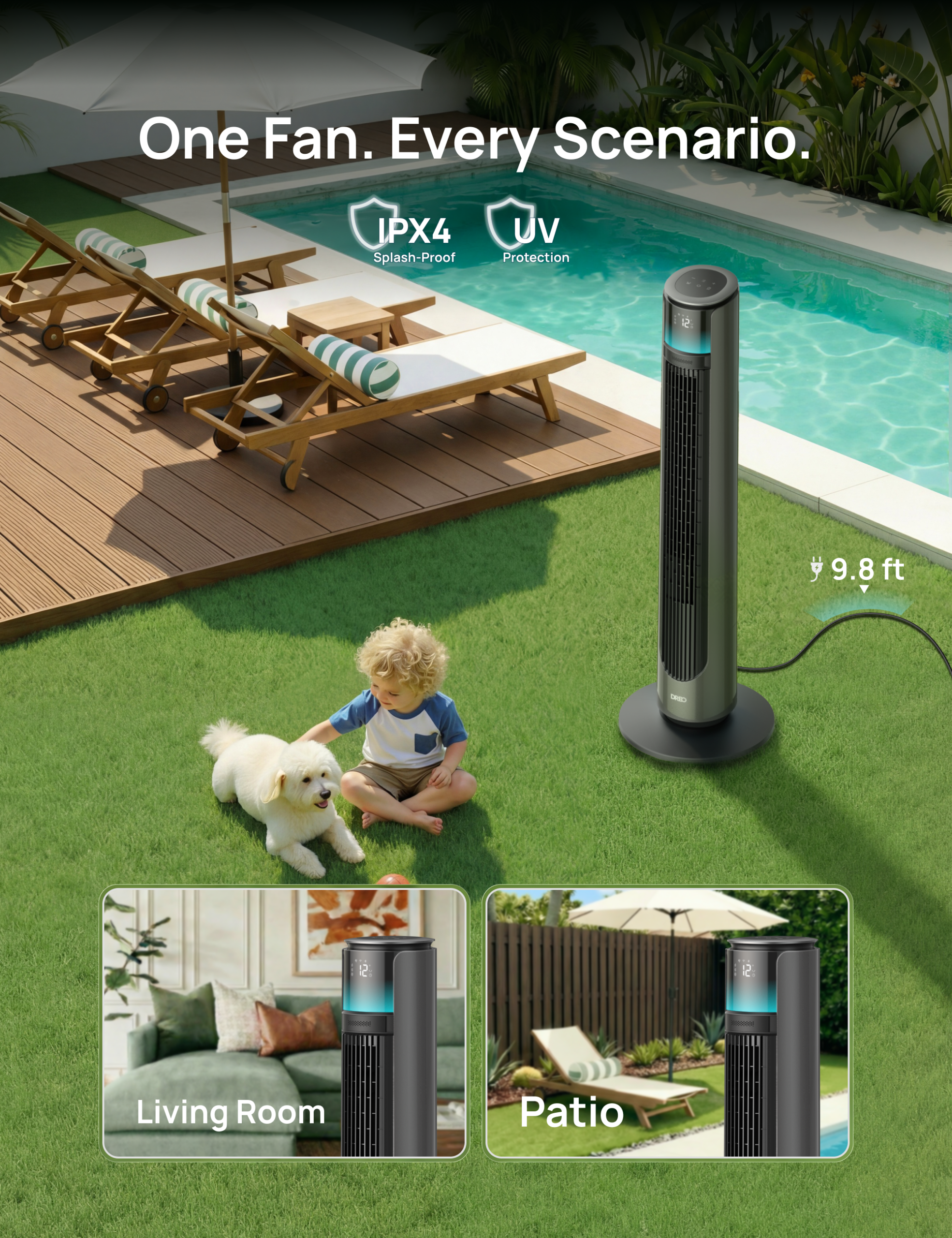 Outdoor Tower Fan 711S - Image 3