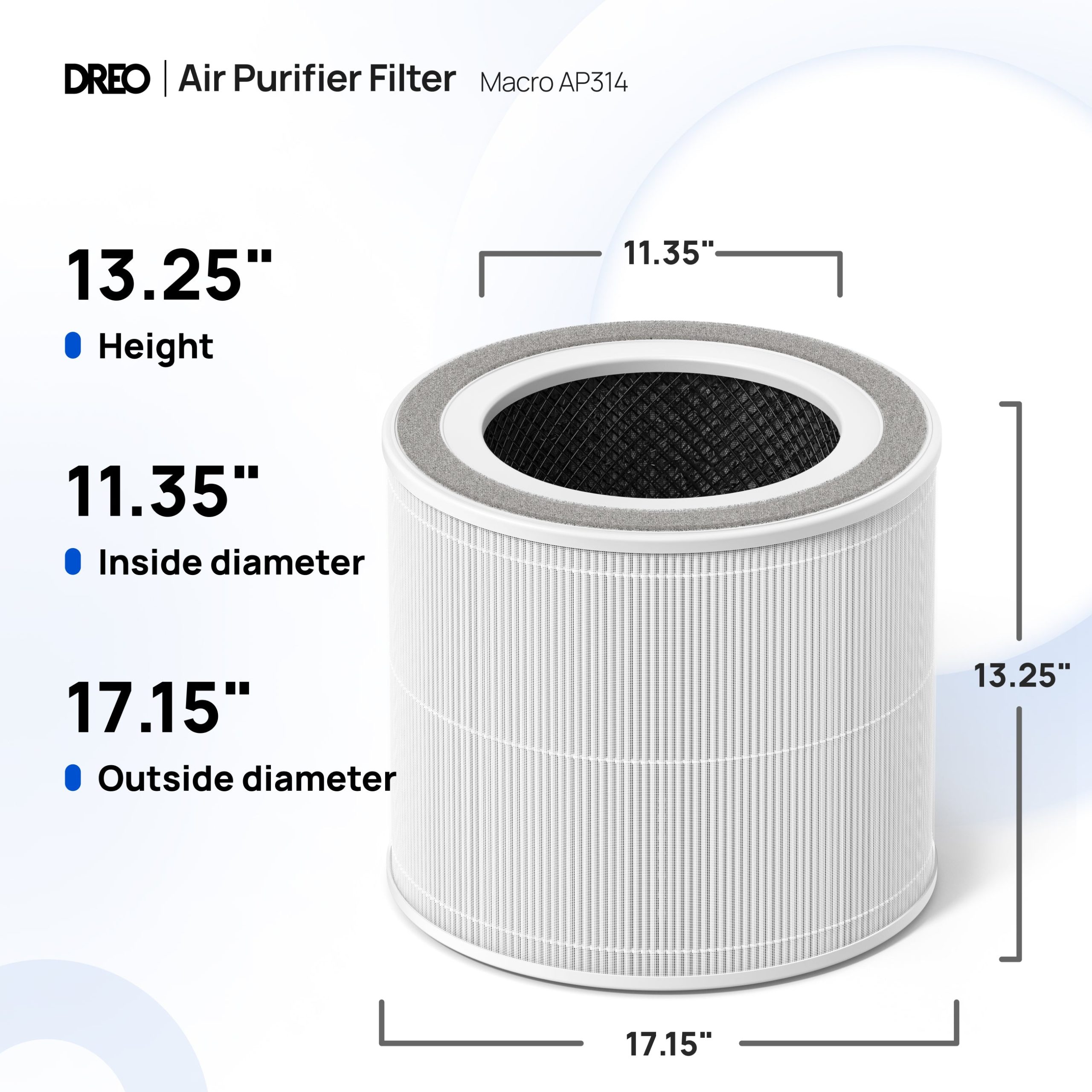 Air Purifier Replacement Filter for DREO Macro AP314 - Image 5
